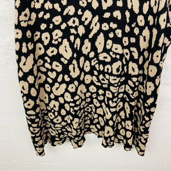 Ruby Rd. Black and Tan Animal leopard Print sleeveless open front cardigan SZ 1X - Picture 10 of 10